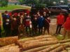 Polrestabes Semarang Tunjukan Barang Bukti Kasus Penebangan Pohon Liar Di Area Waduk Jati Barang