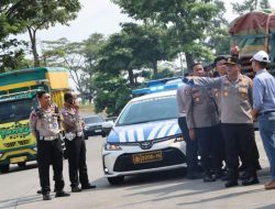 Kapolres Semarang Cek Pendirian Pospam Dan Fasilitas Rest Area Tol Jelang mudik Lebaran