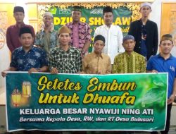 Majelis Nyawiji ning Ati Adakan Kegiatan Bansos Dengan Tema ” Setetes Embun Untuk Duafa “