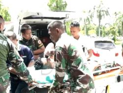 Empat Prajurit TNI Yang Mengalami luka Tembak Berhasil Dievakuasi Dari Nduga Ke Timika