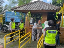 Polwan Polres Semarang Patroli Obyek Wisata, Berikan Himbauan Mudik Lebaran