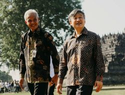 Ganjar Pranowo Dampingi Kaisar Jepang Naruhito Kunjungi Candi Borobudur