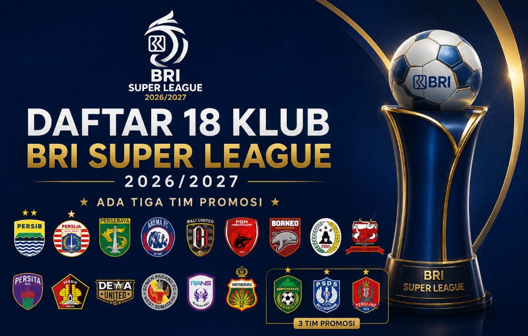 Daftar 18 Klub BRI Super League 2026/2027, Ada Tiga Tim Promosi