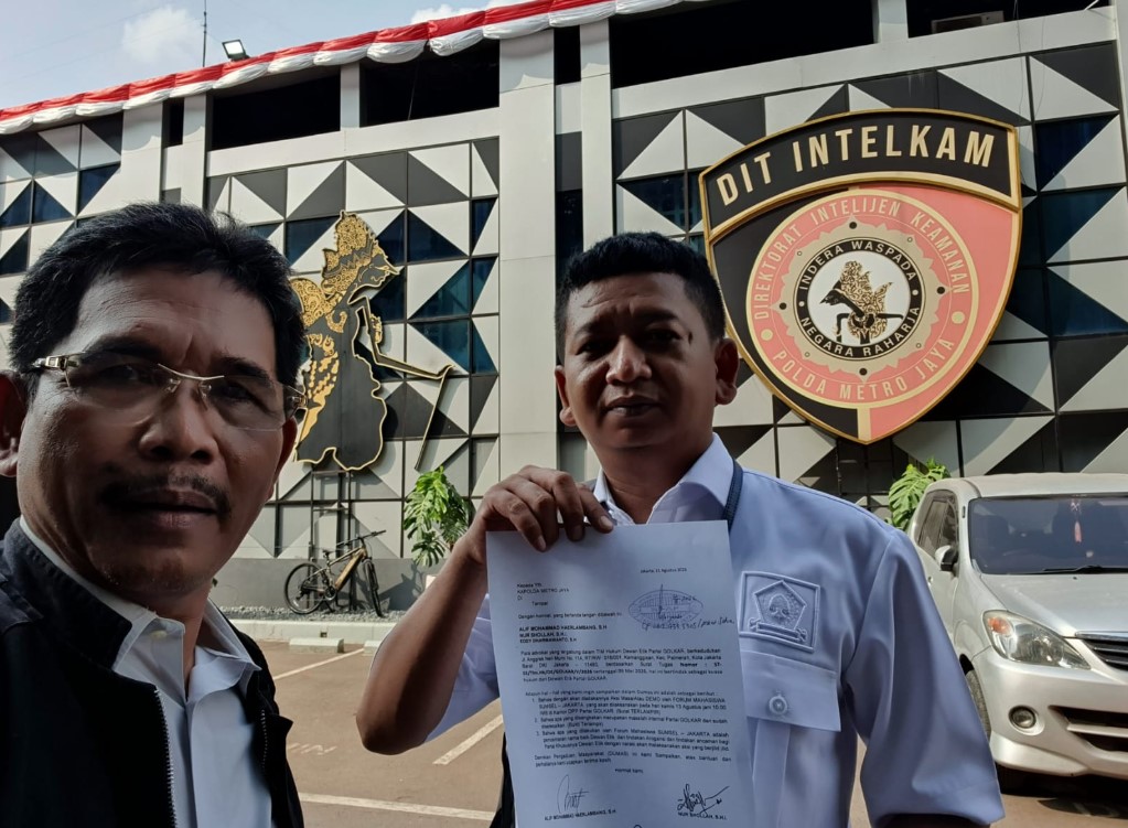 Tim Hukum Dewan Etik Golkar Layangkan Dumas ke Polda Metro Jaya soal Rencana Aksi Forum Mahasiswa Sumsel