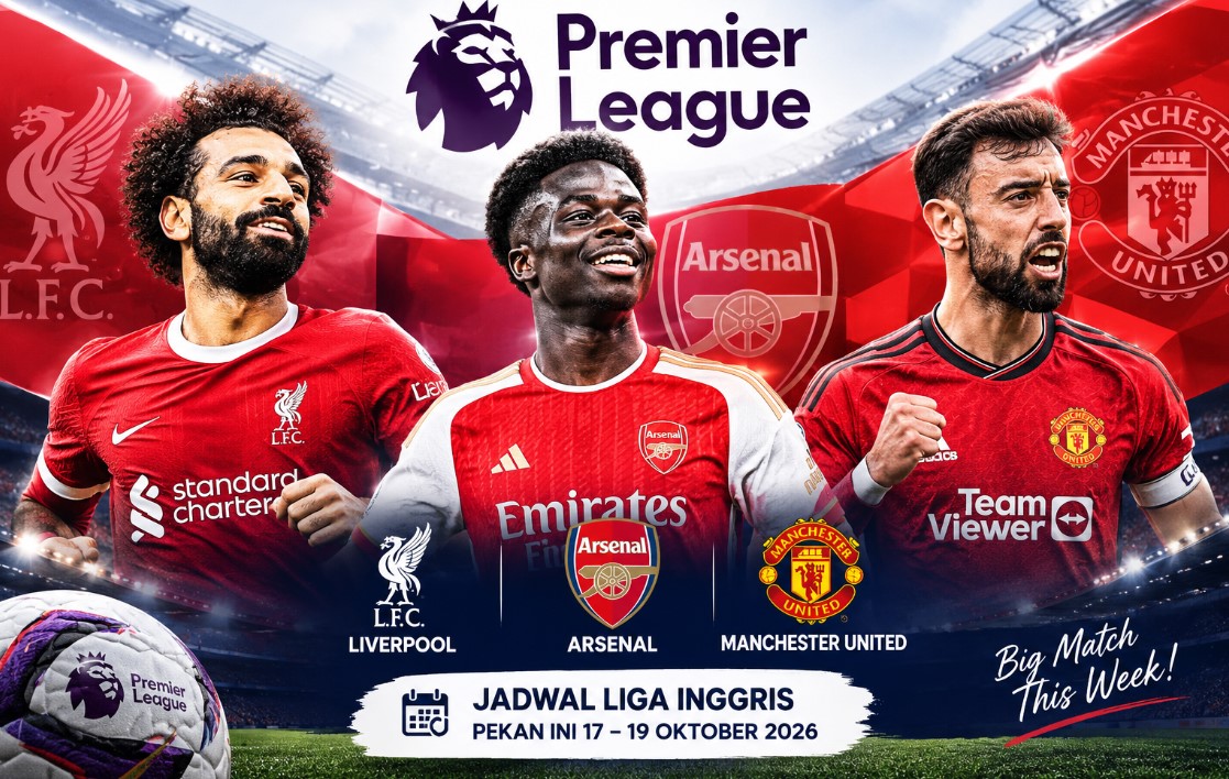 Jadwal Liga Inggris Pekan Ini 17–19 Oktober 2026: Liverpool, Arsenal, dan Manchester United Tampil